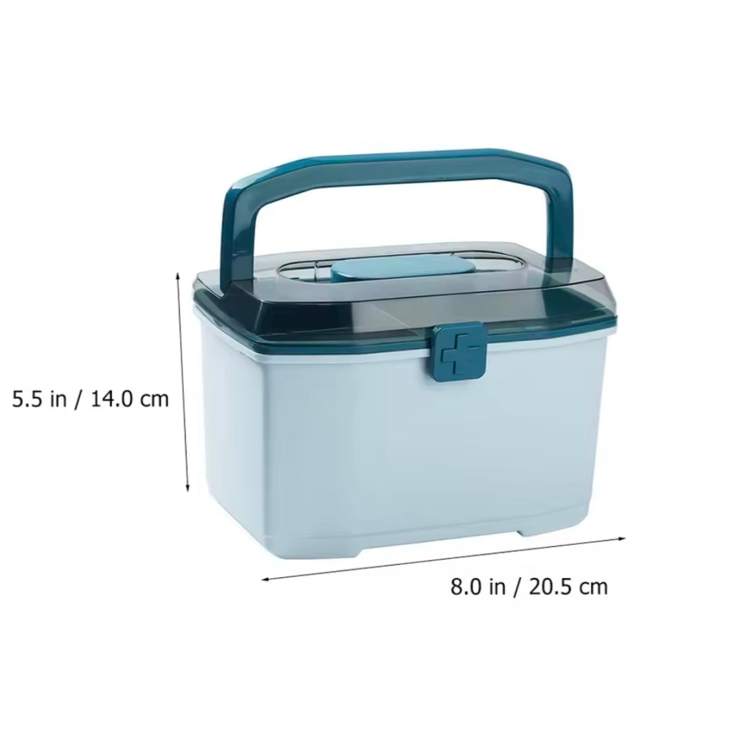 Plastic Storage Box Medical Box Organizer Double-Layer Multi-Functional Portable Medicine Cabinet Family Emergency first aid kit