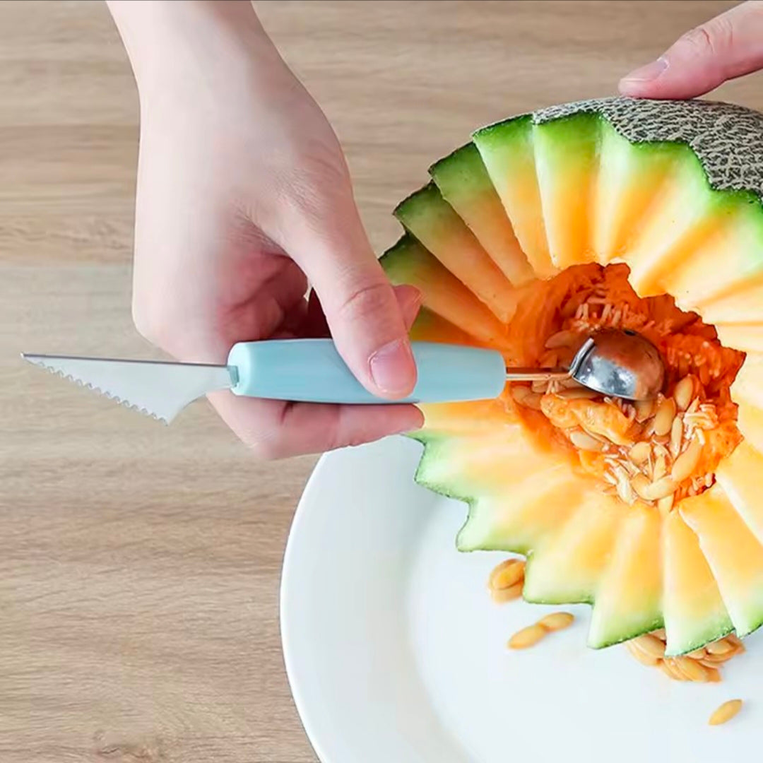 Kitchen DIY Cold Dishes Tools Gadgets Ice Cream Dig Ball Scoop Scoop Baller Multi Function Fruit Carving Knife Watermelon Baller