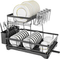 Dish Rack with Drip Tray – Efficient Kitchen Cutlery Organizer