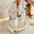 360° Rotating Cosmetics Organizer, Dust Proof Dressing Table Storage Rack, Cosmetics Drawer Organizer