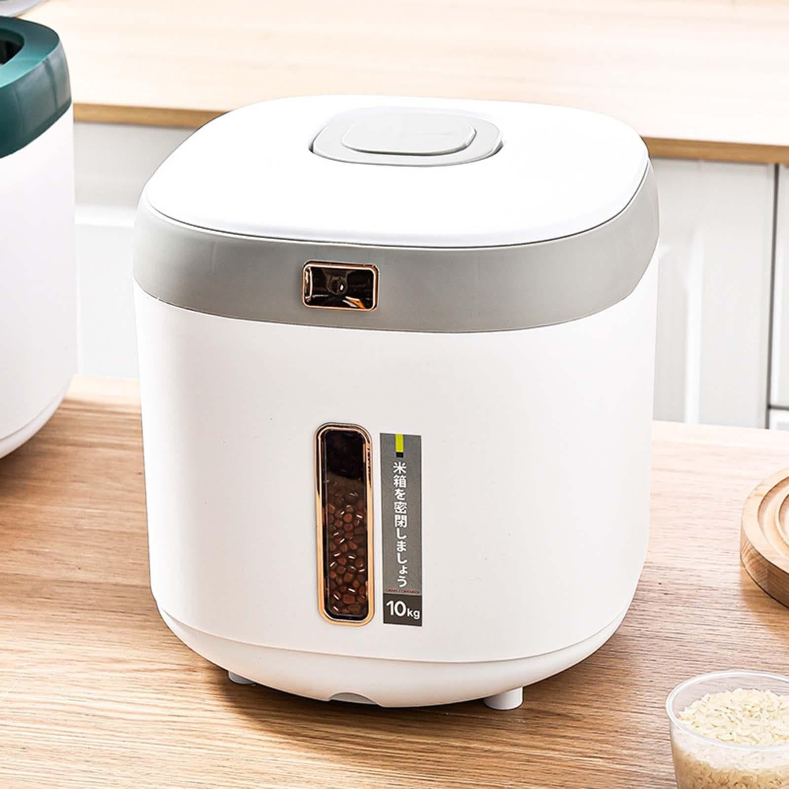 Moisture Proof Insect Proof Rice Box 10KG Grain Sealed Jar Kitchen Container Bucket Storage Pet Dog Food Box with Bullet Lid