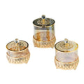Modern Light Luxury Metal & Glass  Candy Jar-Decorative Storage Tank for Living Room Creative Home Decoration With American St