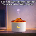 Volcano Fire Flame Air Humidifier Aroma Diffuser Essential Oil Smoke Ring Spray for Home or car Fragrance Mist Maker LED Lamp