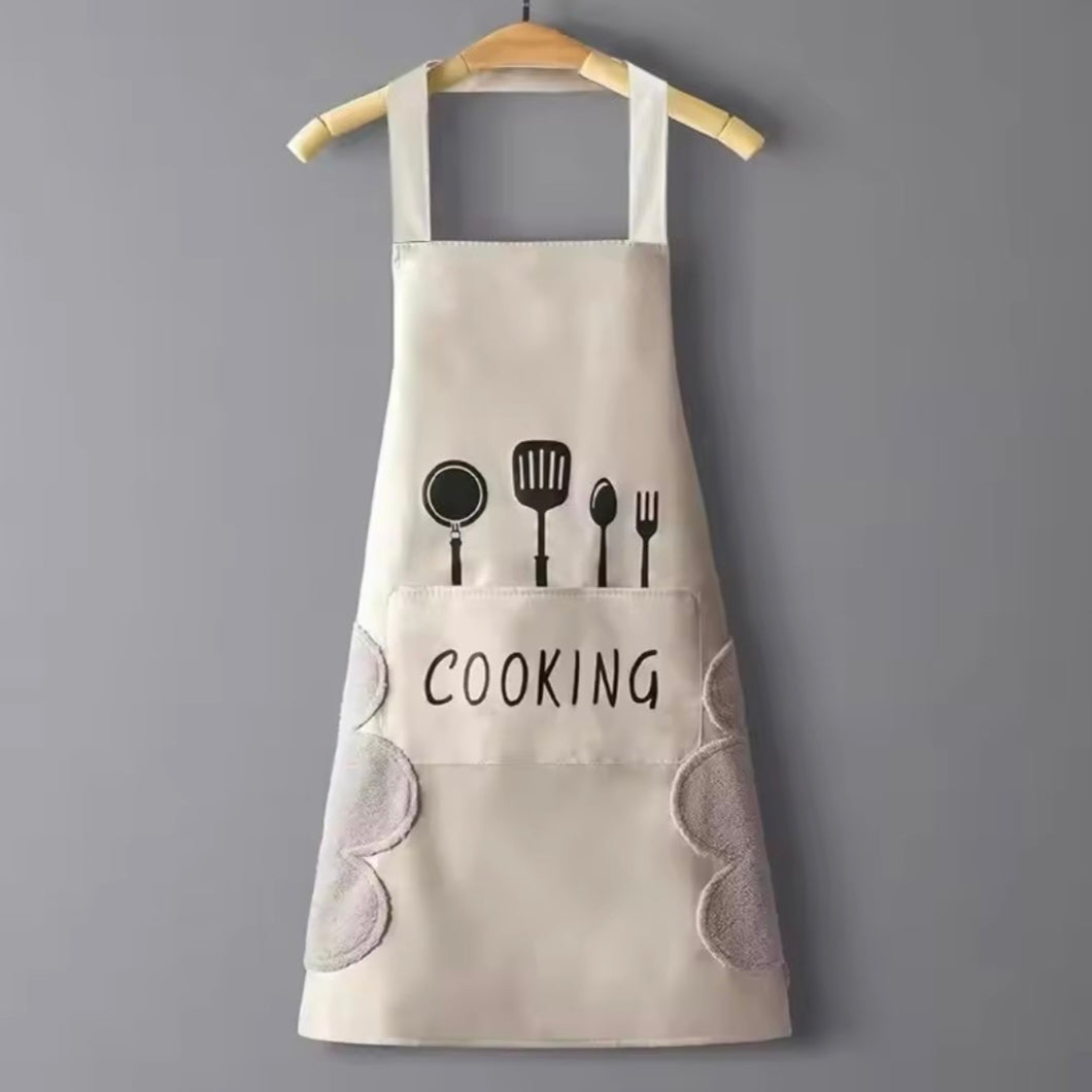 Household Waterproof Oilproof Apron Can Wipe Hands Cooking Baking Cleaning Men and Women Universal Sleeveless Apron