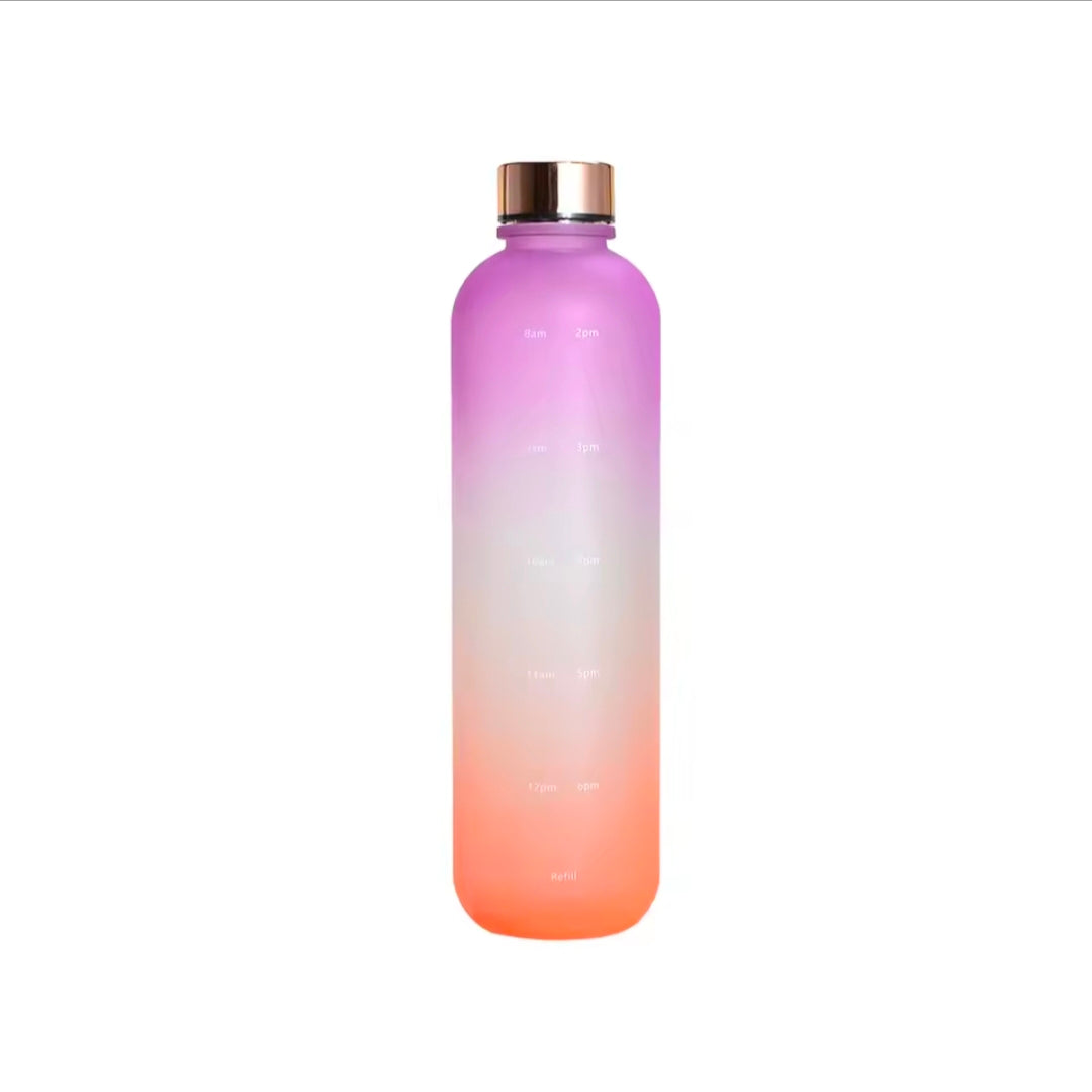 Matte Water Bottle 1000ml Plastic Water Cup With Lid Frosted Drinking Bottle for Glass With Time Market Tea Drinking Kitchen
