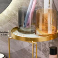 Luxury Iron Art Uv Board Cosmetics Storage Rack Makeup Organizer Dressing Table Shelf Bathroom Iron Bird Cage Hodler