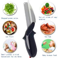 Premium Chop Scissors Cutting Board Scissors Vegetable Easy Cutter Multifunction Separable Kitchen Scissors with Knife Sharpener