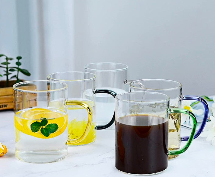 High Borosilicate Glass Cup With Handle Guest Water Cup Household High Temperature Resistant Heat Resistant Drinking Cup Wom