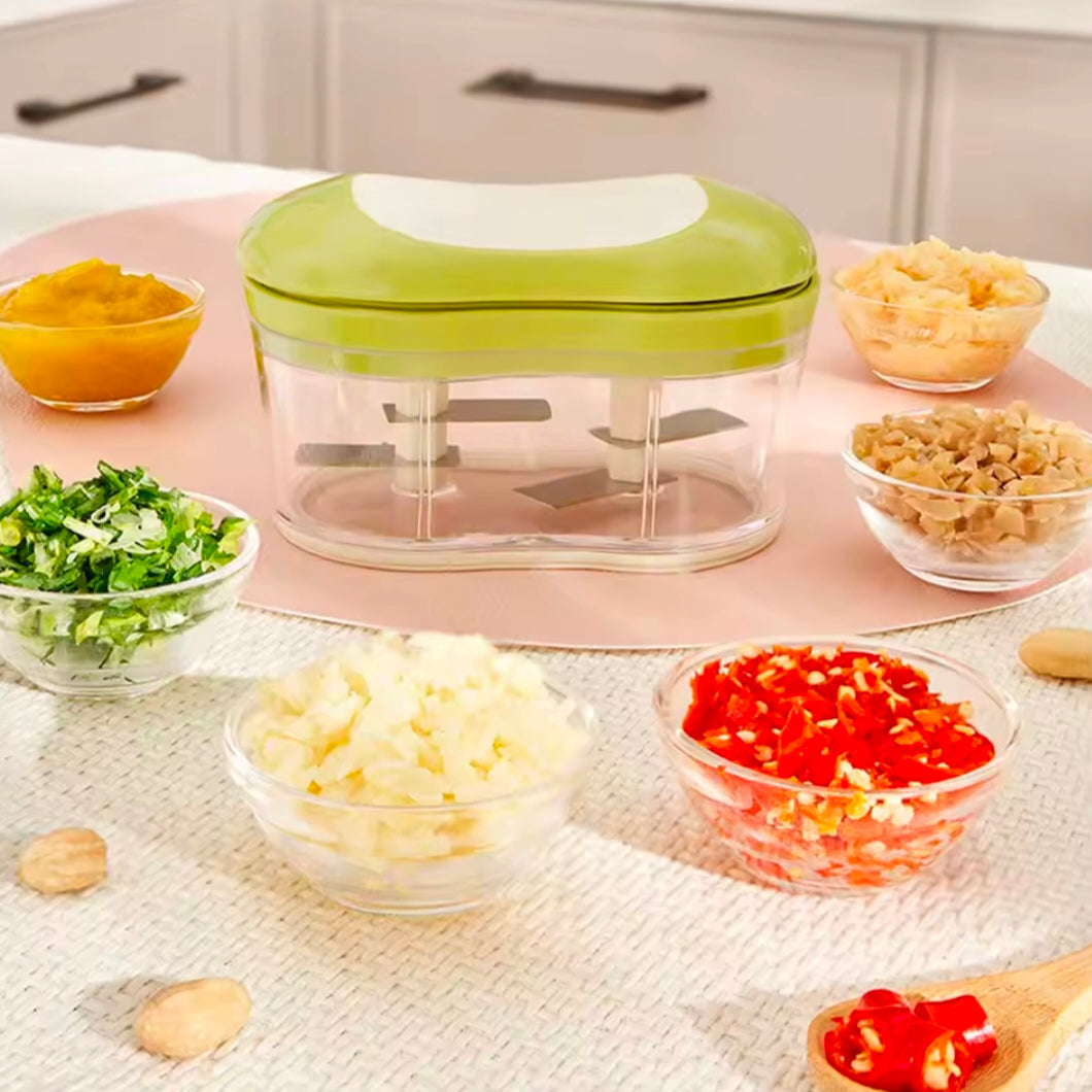 Manual Garlic Cutter Portable Home one-handed pushable telescopic garlic slicer Stainless Steel Blade Garlic Cutter