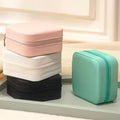 Portable Mini Jewelry Storage Box Travel Organizer Jewelry Case Leather Storage Earrings Necklace Ring Jewelry Organizer Display