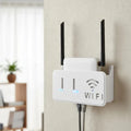 Wall-Mounted Wireless Router Storage Box & Cable Organizer