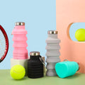 New Portable Silicone Water Bottle Retractable Folding Coffee Battle Cups E Outdoor Travel Tools Collapsible Sport Bottles