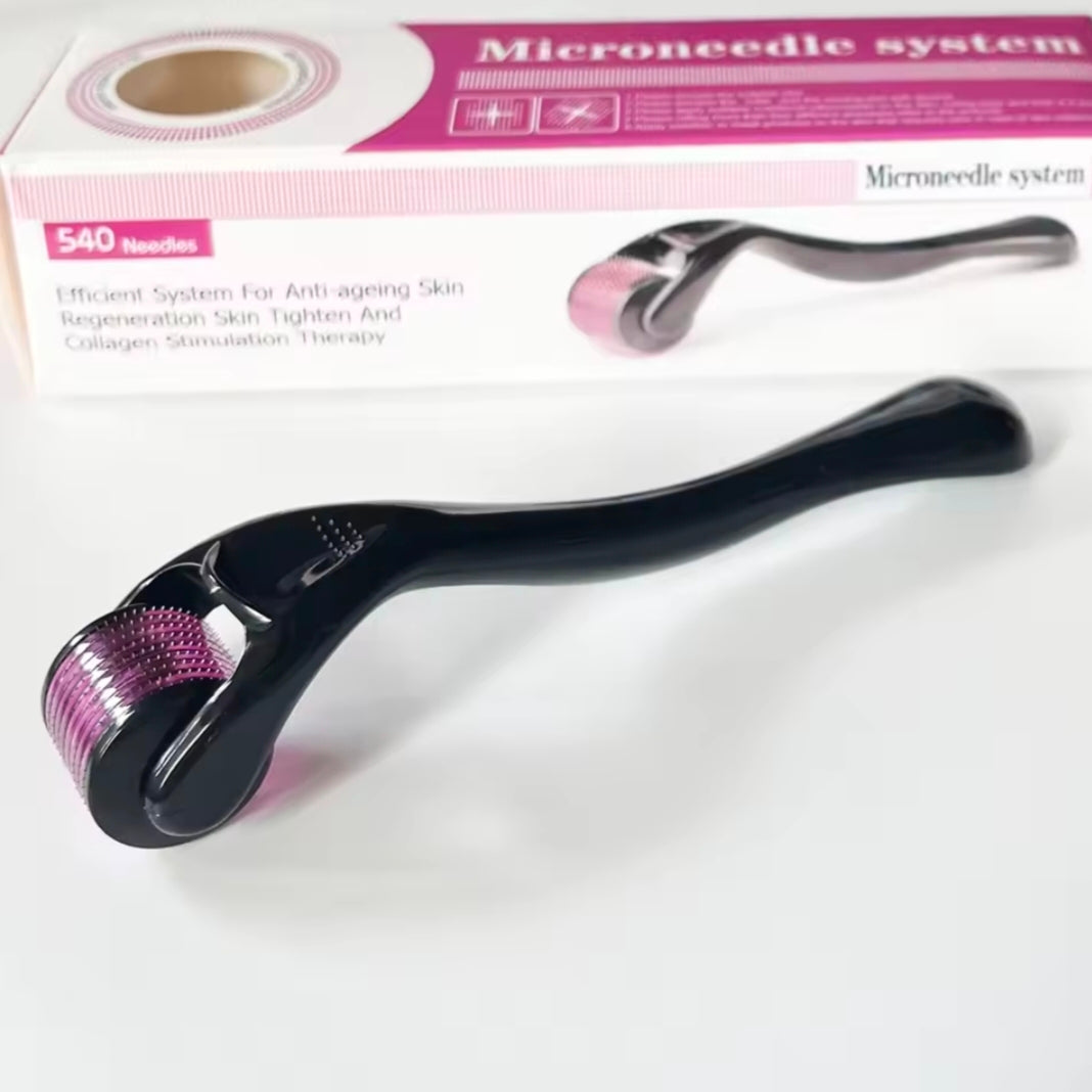 Micro Needling 540 Roller Derma Roller Professional Titanium Dermaroller 0.2/0.25/0.3mm Hair Regrowth Beard Growth Treatment
