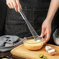 10/12inch Stainless Steel Eggs Whisk Multifunctional Eggs Beater Handle Ball Coffee Milk Mixer Agitator Kitchen Cooking Tools