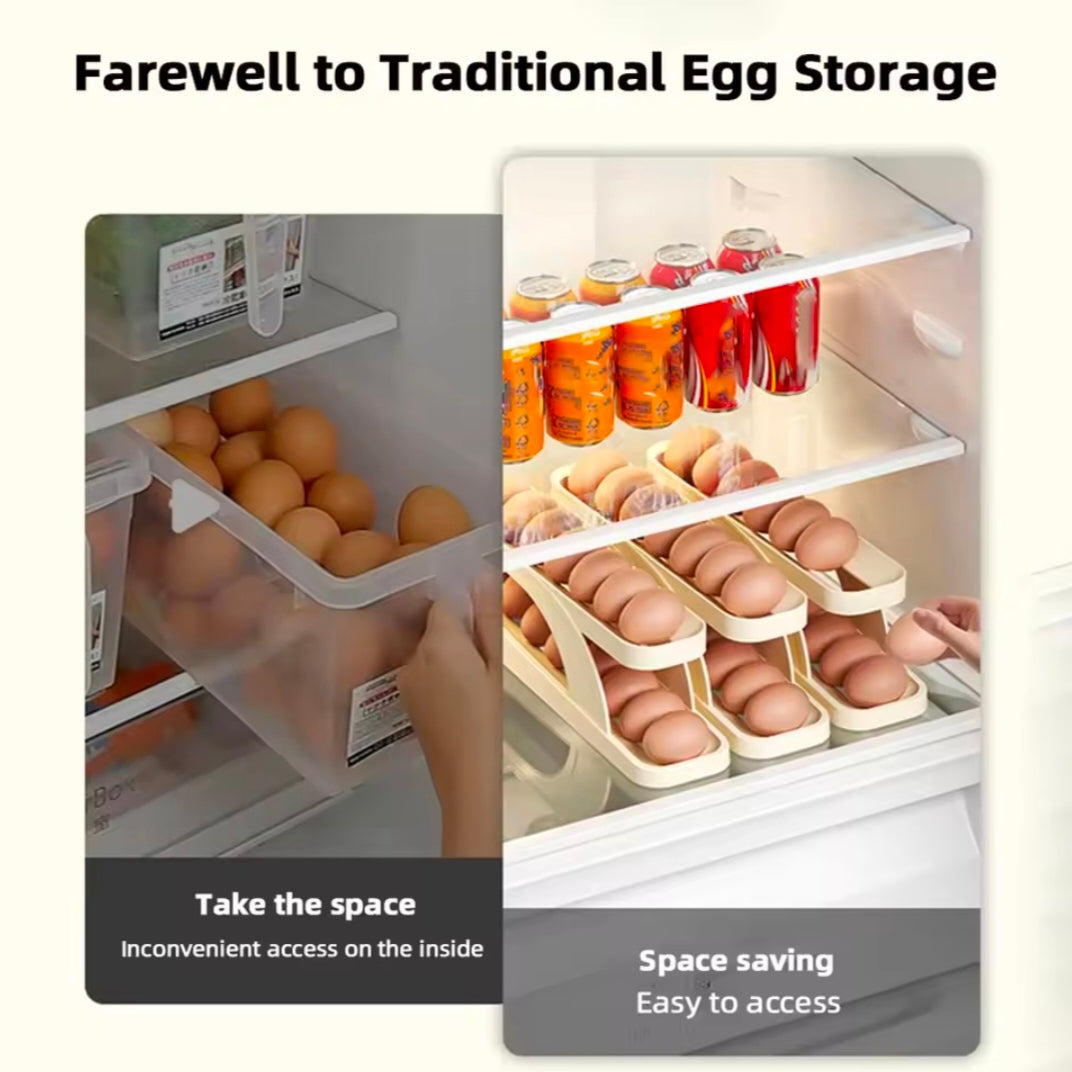 Double Layer Egg Storage Box Space-Saving Egg Tray Egg Holder for Home Refrigerator Kitchen Accessories Kitchen Gadgets