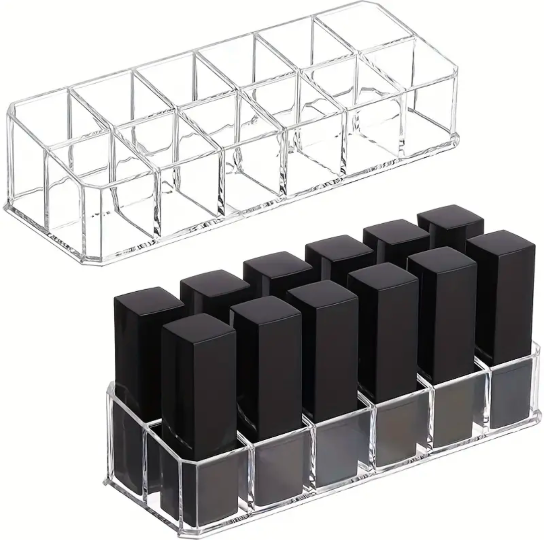 Transparent 12 Slots Lipstick Organizer
