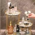 Luxury Iron Art Uv Board Cosmetics Storage Rack Makeup Organizer Dressing Table Shelf Bathroom Iron Bird Cage Hodler