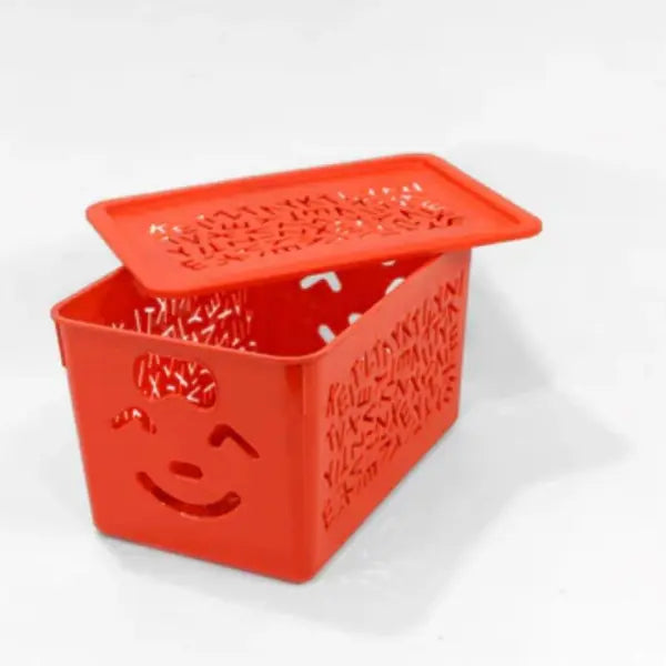 Smiley Basket With Cap Plastic 1 Pcs