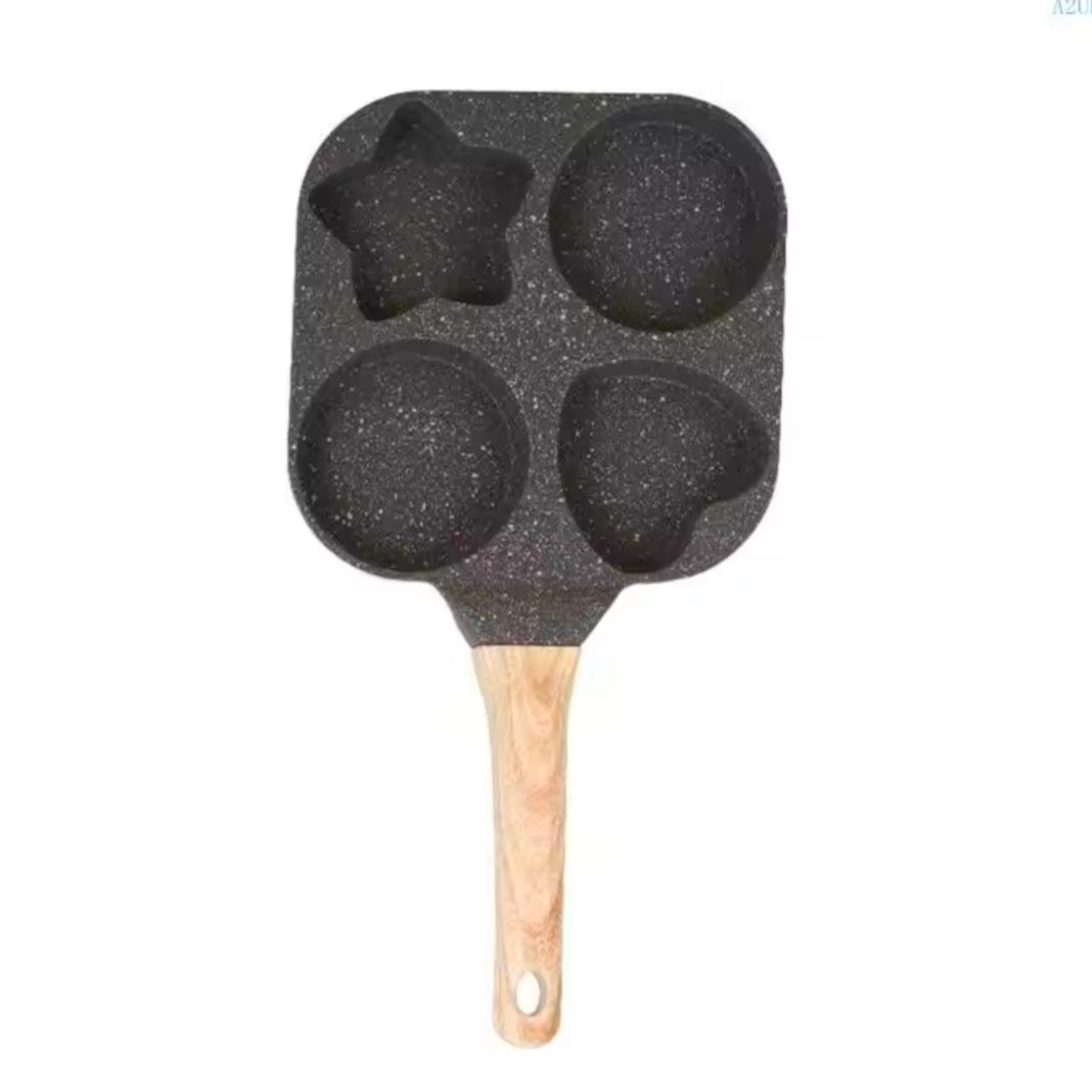 Frying Pan Nonstick Grill Pan 4- Cup Egg Frying Pan for Gas Stove and Induction Cookware