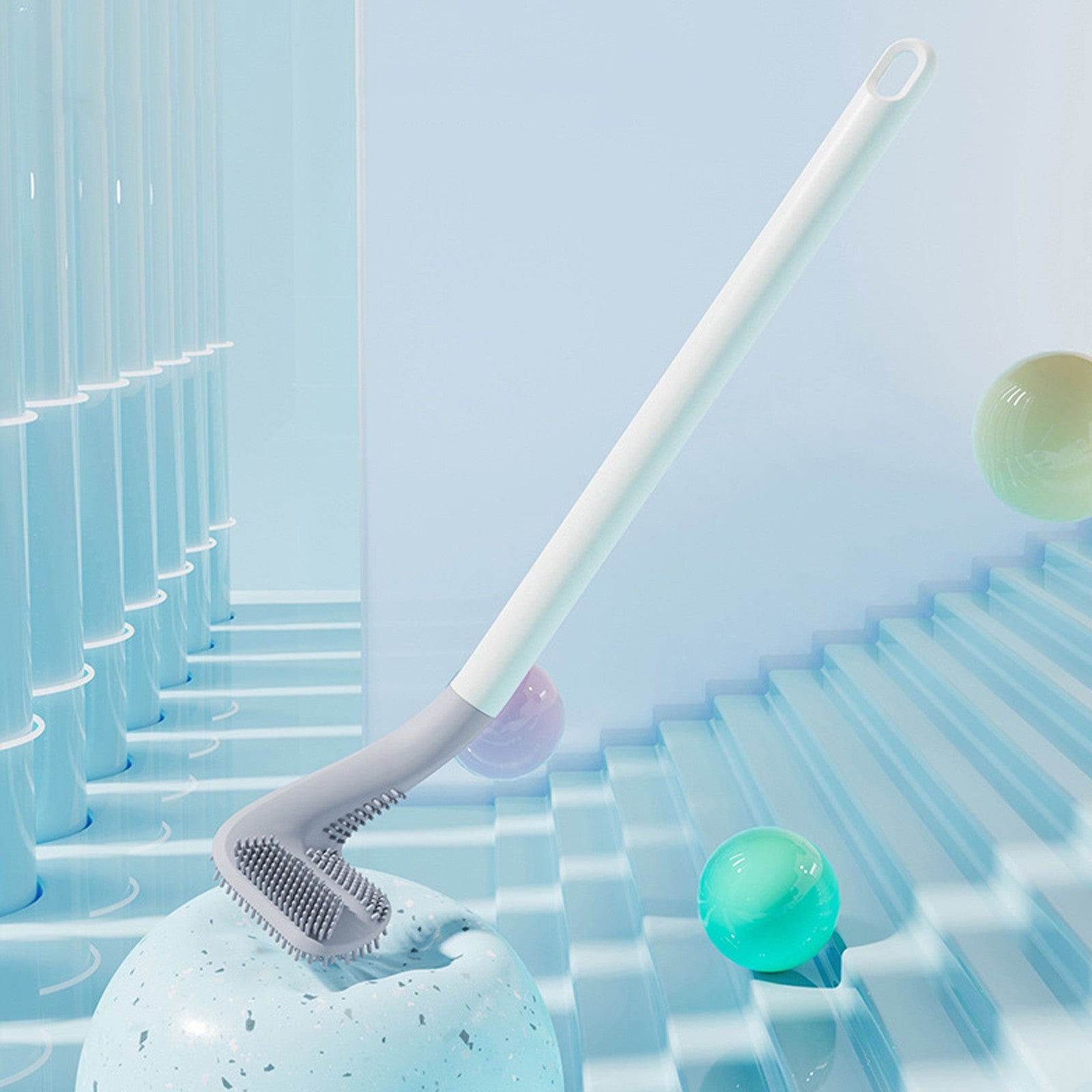 Silicone Bristle Golf Toilet Brush