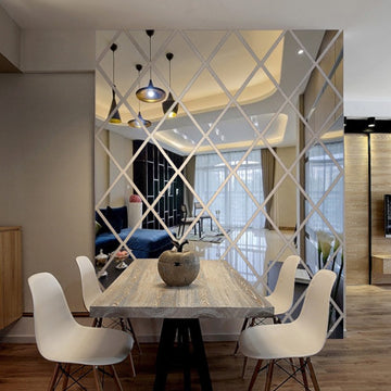 Puzzle Art Golden Mirror MosaieTilc DIy Showroom Lobby KTY Display Ceiling Tile Wall Tile