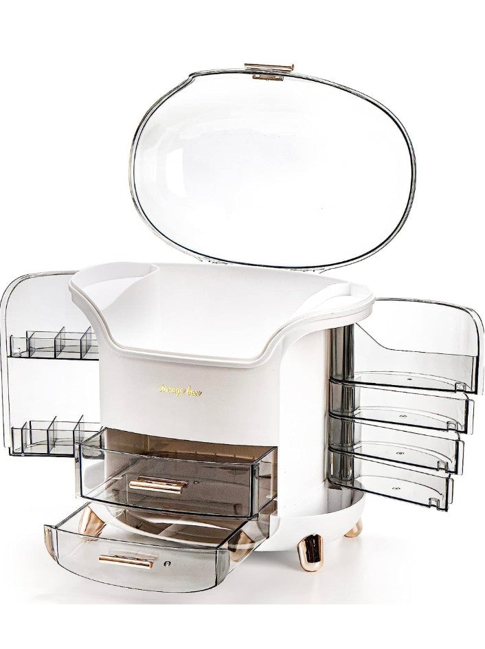 Multi-Functional Makeup Storage Box – Dustproof & Transparent