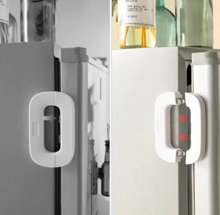 Household Refrigerator Lock Freezer Door Lock Toddler Chicken Cabinet Safety Lock Security Latch Anti Pinching Safety for Baby