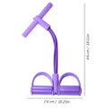 Four-Tube Pedal Tensioner Multi-Functional Household Fitness Equipment Yoga Abdominal Strengthening Elastic Band TensionRope