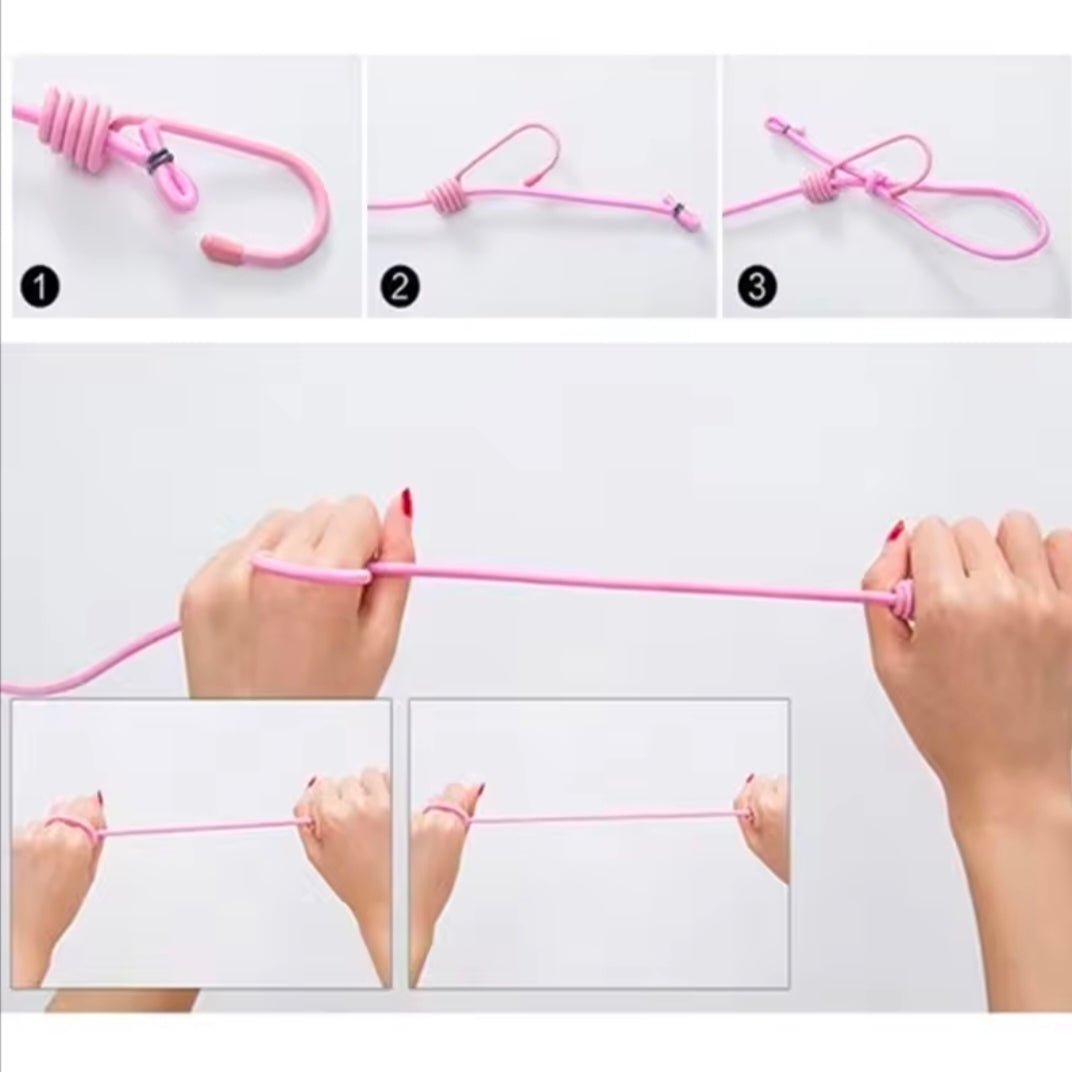 Camping Clothesline with 12 Hanging Clips