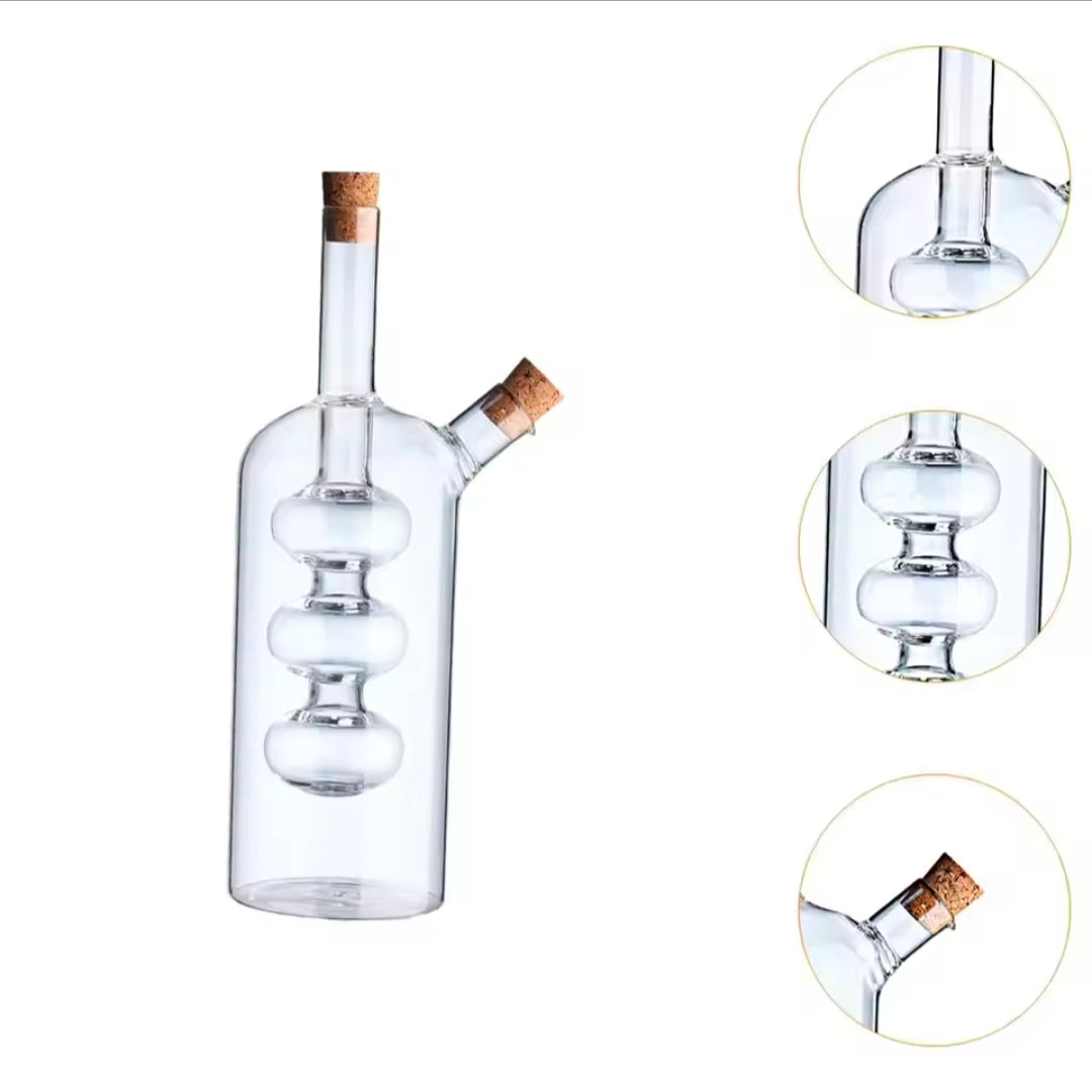 Transparent Glass Oil Bottle Oil And Vinegar Cruet Glass Grape Cluster Bottle For Cooing