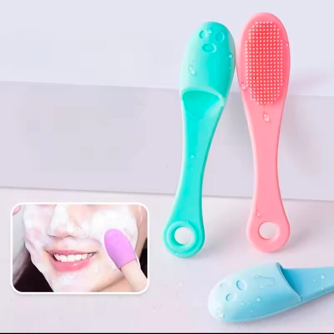 facial Scrub Massage Pad Nose Blackhead Exfoliating Pimples Removal Finger Brush Silicone Mini Face Pore Wash Brush