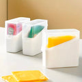 Japanese Style Tilted Transparent Lid Storage Box Cheese Tea Coffee Storage Organizer Small Item Classification Container