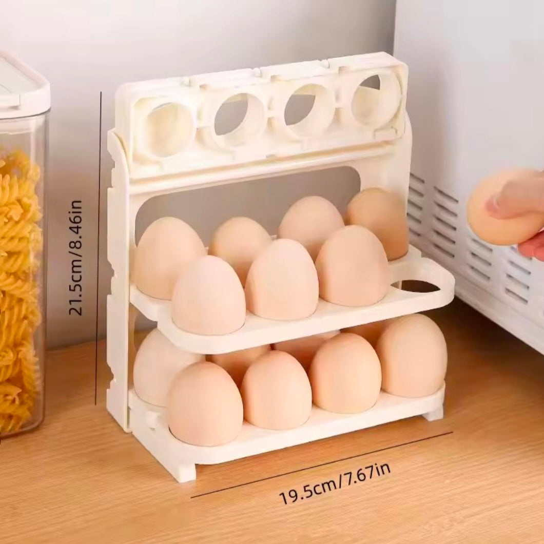Home Use Large Capacity 24 Grids Egg Refrigerator Storage Box Special Design Egg Tray for Household Plastic Material