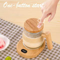 Automatic Electric Coffee Stirring Cup Maple Wood Pattern Shake Cup High Aesthetic Value Breakfast Cup Home Living Goods