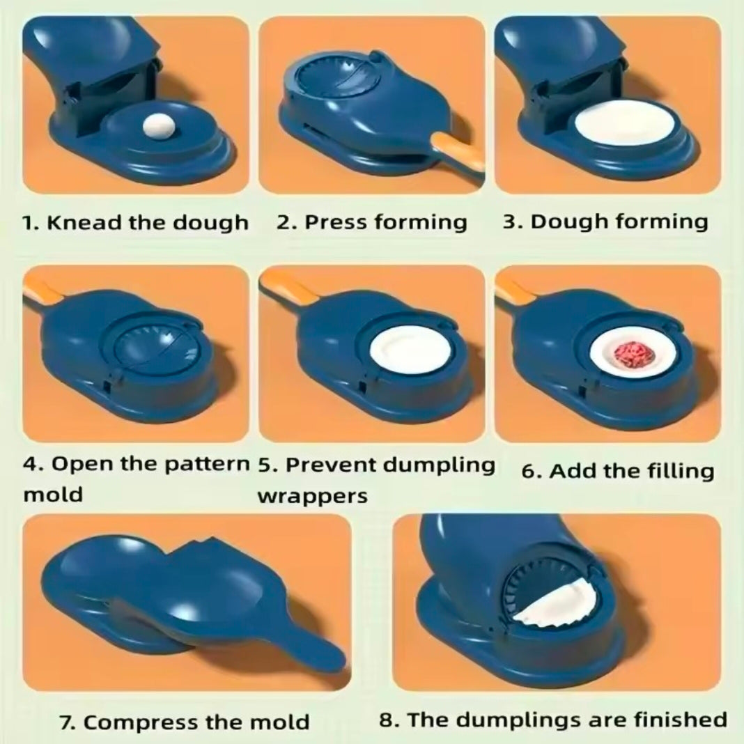 2 in1 Dumpling Maker DIY Kit Wrapper Presser Dough Pressing Ideal for Home Cooking Dough Skin Molder Machine Kitchen Gadgets