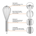Stainless Steel Egg Beater Large