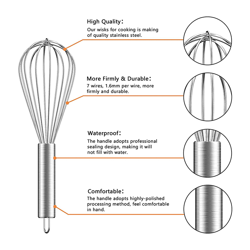 Stainless Steel Egg Beater Large