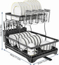 Dish Rack with Drip Tray – Efficient Kitchen Cutlery Organizer