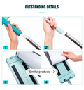 Flat Squeeze Mop With Bucket Hand Free Wringing Floor Cleaning Mop Microfiber Mop pads Wet or Dry Usage on Hardwood Fool