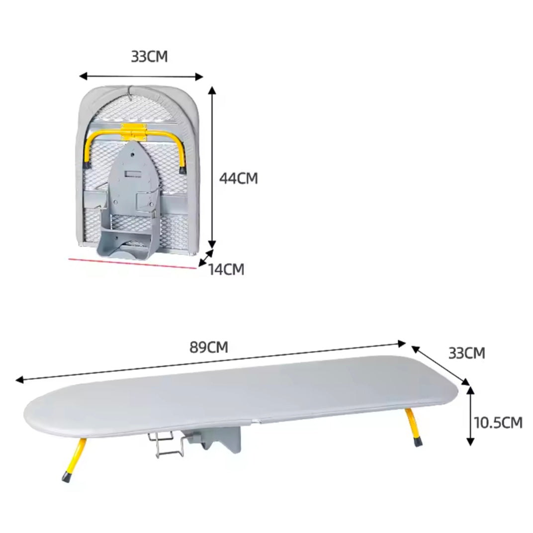 Folding Desktop Ironing Board Compact Mount Fold Down Ironing Board for Small Spaces fron clothes Tabletop Mini Ironing Board