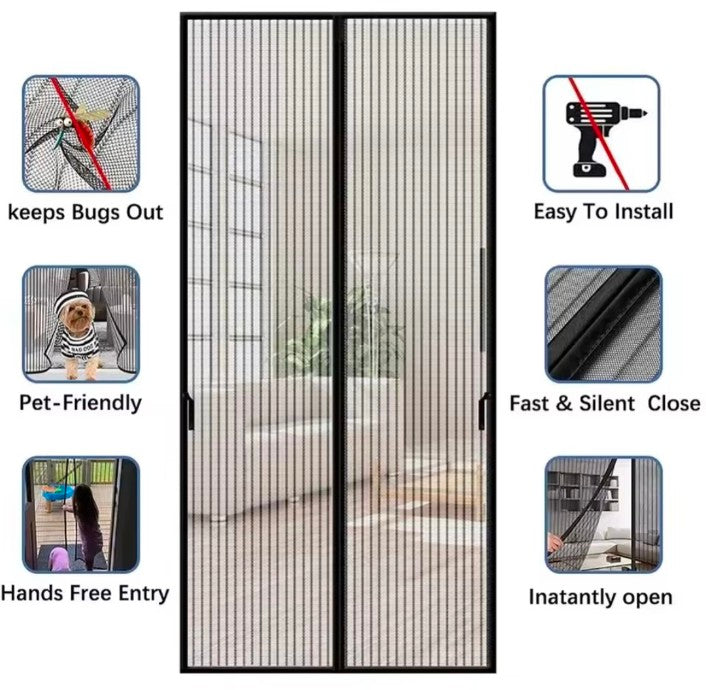 Mosquito Net Door Net Magnet Lnsects Automatically Close Easy Installation Ventilation Curtain New Sand Net Insect Screen Mesh