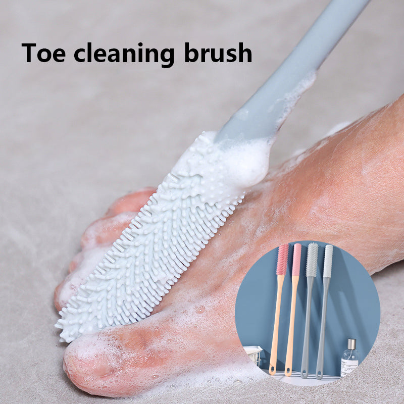 Long Handle Foot Brush Soft Bristles Cleaning Toe Gaps Dead Skin Removal Shower Bath Tool Elderly Foot Care