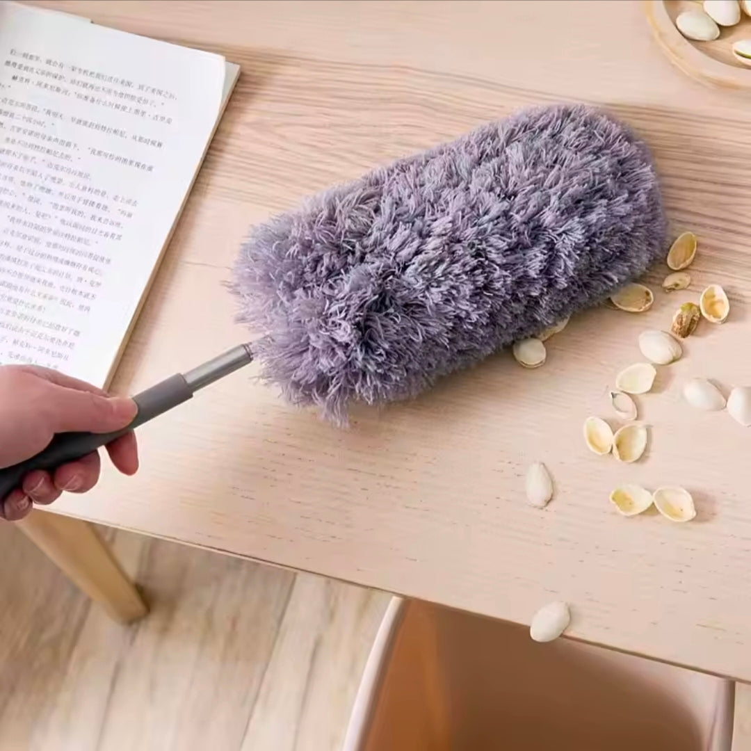 Multifunctional Retractable duster With Bendable Head-Reusable and Washable for High Ceilings Furniture and Car Cleaning