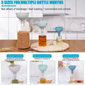 Multifunctional 4 in 1 kitchen Funnels Set With Strainer Filter Detachable Oil Funnel Food Grade Plastic Condiment Funnels