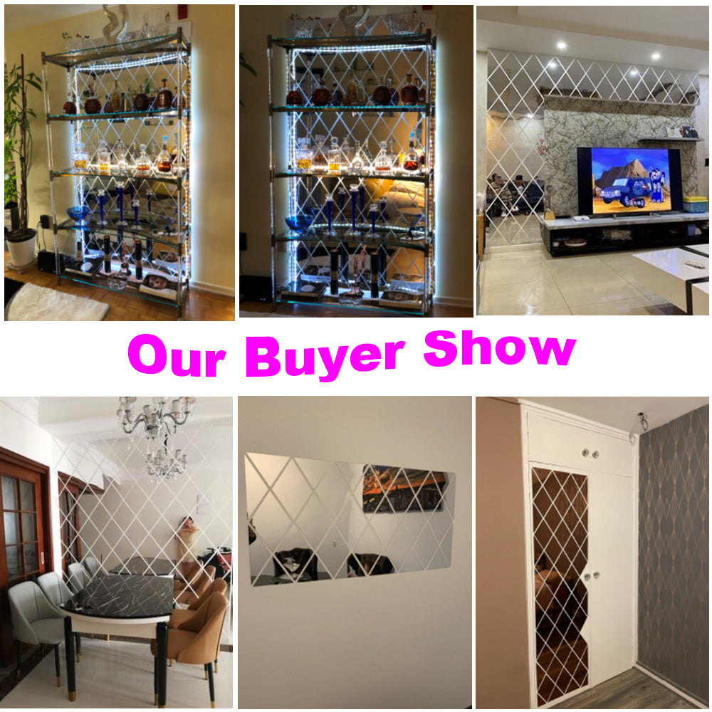 Puzzle Art Golden Mirror MosaieTilc DIy Showroom Lobby KTY Display Ceiling Tile Wall Tile