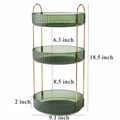 Cosmetic Organizer 360 Degree Rotating Cosmetic Storage Rack Adjustable Cosmetic Storage Display Case Space-Saving Home Storage