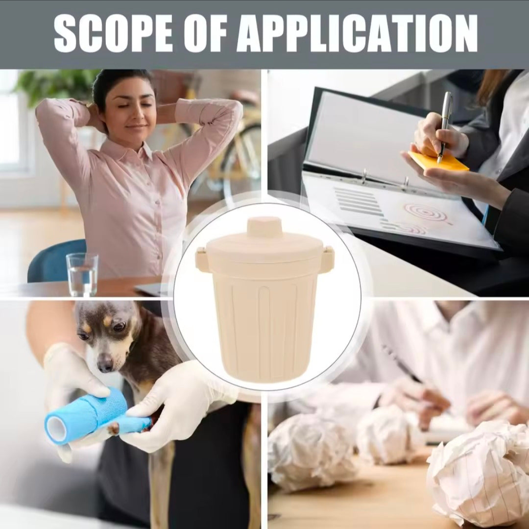 Desk Trash Can Plastic Small Multi-Use Storage Pen Hander Makeup Brush Organizer for Coffee Bedroom Desktop
