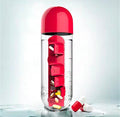 Seven-day pill Case Cup 600ml Sports Water bottle Plastic Convenient With Daily pill Box Organizer Drinking Tour Hiking Cup
