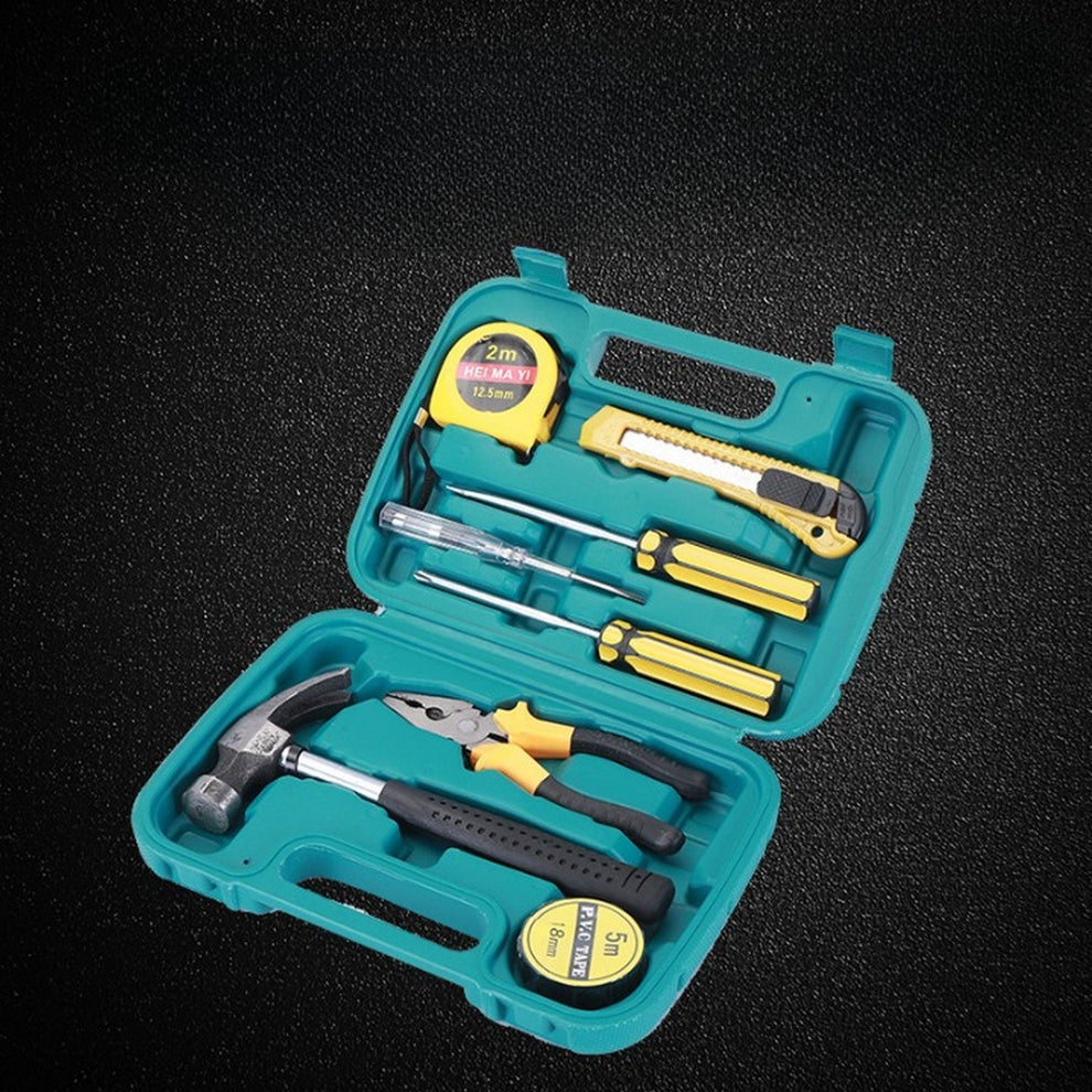Imported Quality 9 Piece Repair Kit Household Hardware Hand Tool Set Hardware Toolbox Vehicle Emergency Kit Vehicle Emergency Toolbox Screwdriver Portable Tool Kit