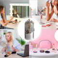 Rotating Makeup Brush Storage Cylinder Lipstick Cosmetic Box Desktop Pen Holder Skin Care Product Eyebrow Pencil Eyeliner Brush
